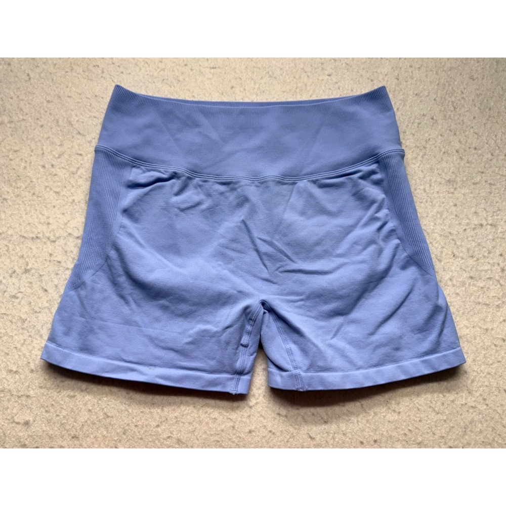 Fabletics Blue Seamless Scrunch Butt Athletic Shorts Women Large Periwinkle